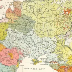 Mapa Europy Wschodniej z zaznaczoną granicą państwową między Polską a Rosją, z widocznymi miastami i regionami etnicznymi.
