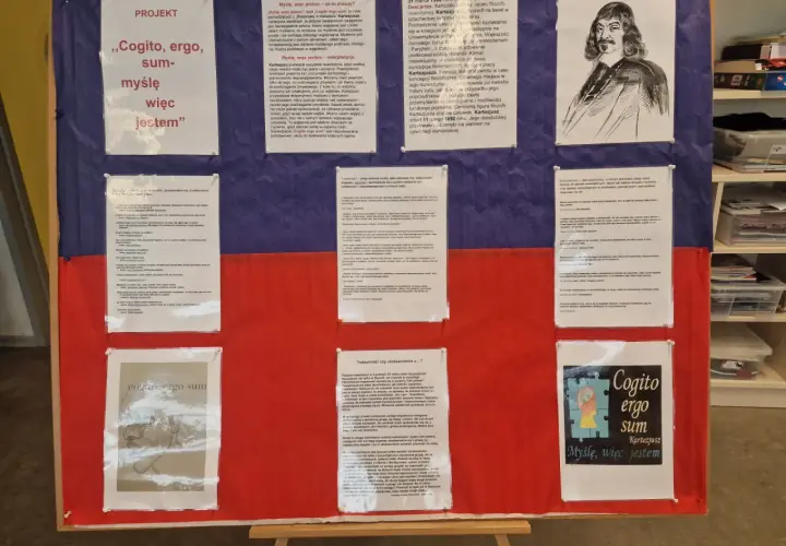 Projekt "Cogito, ergo sum" Kartezjusza. Myślę, więc jestem – dowód istnienia.