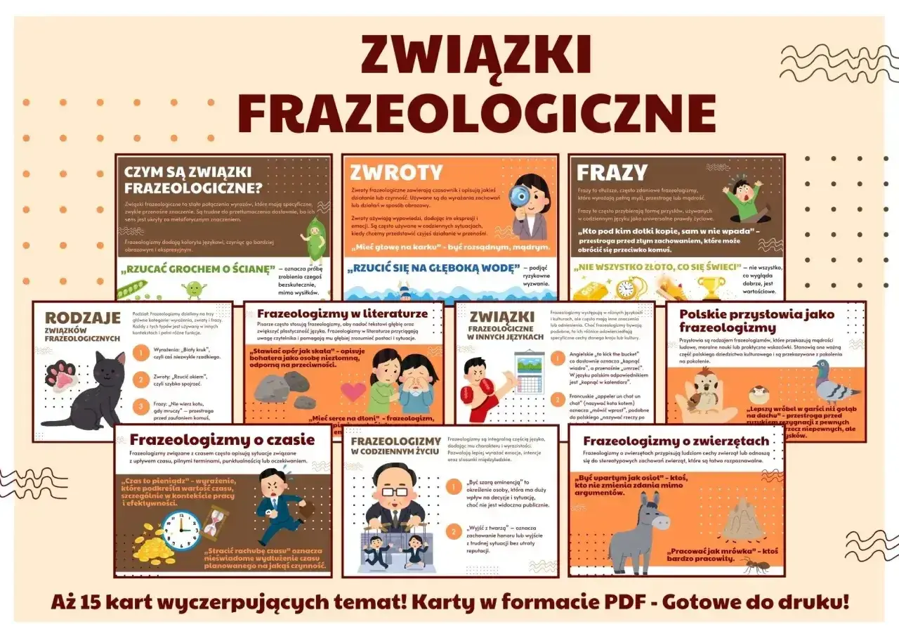 Związki frazeologiczne to barwne perełki języka polskiego, które nadają mu głębi i ekspresji.